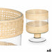 Candleholder Gift Decor Transparent Natural Glass Rattan 15 x 20 x 15 cm (6 Units) - Декорация и Осветление<<<Дом