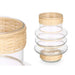 Candleholder Gift Decor Transparent Natural Glass Rattan 18 x 24 x 18 cm (6 Units) - Декорация и Осветление<<<Дом