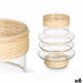 Candleholder Gift Decor Transparent Natural Glass Rattan 18 x 24 x 18 cm (6 Units) - Декорация и Осветление<<<Дом
