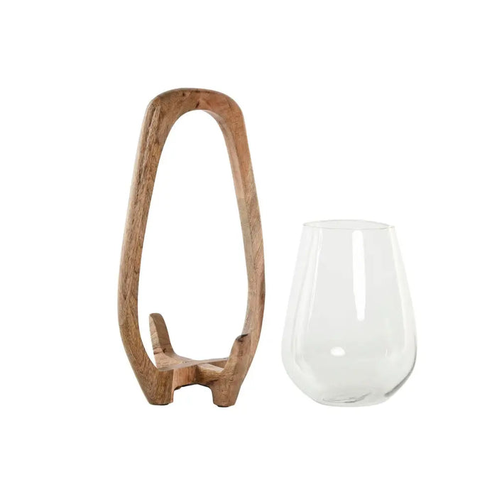 Candleholder Home ESPRIT Natural Crystal Mango wood 18 x 18 x 33 cm - Декорация и Осветление<<<Дом