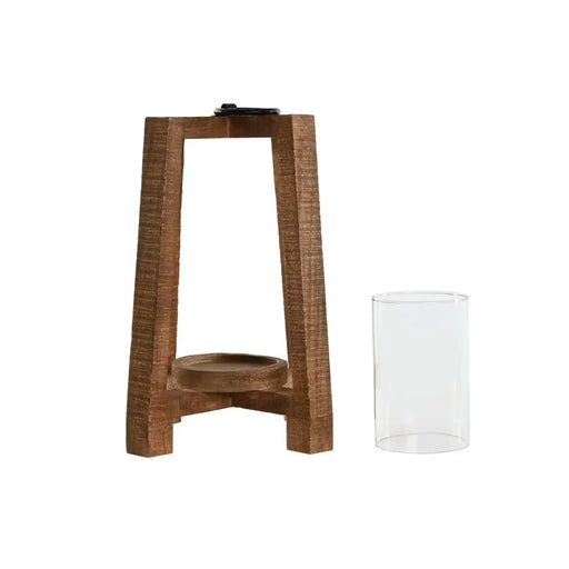 Candleholder Home ESPRIT Natural Crystal Mango wood 25 x 25 x 35 cm - Декорация и Осветление<<<Дом
