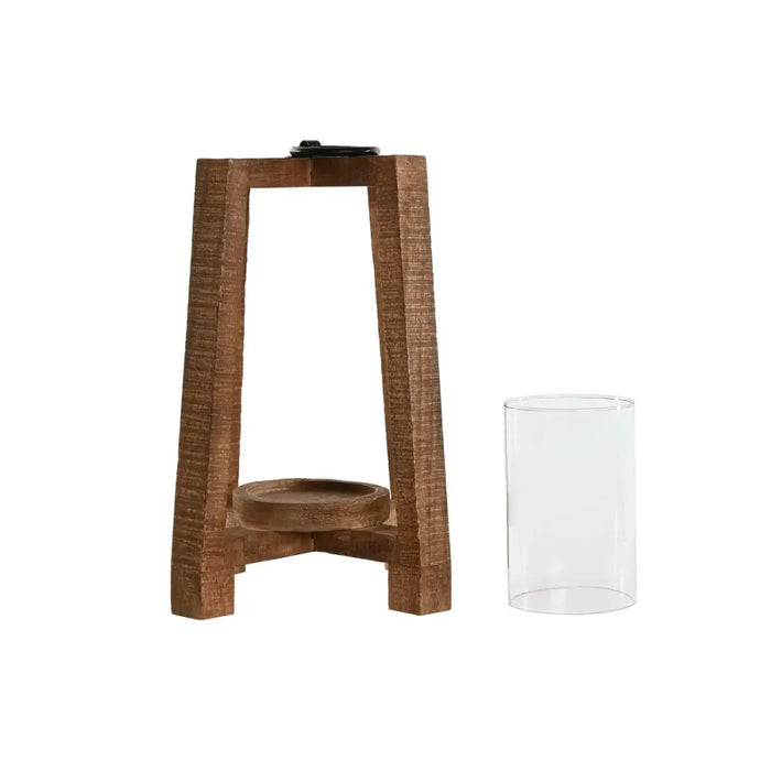 Candleholder Home ESPRIT Natural Crystal Mango wood 25 x 25 x 35 cm - Декорация и Осветление<<<Дом