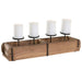 Candleholder Home ESPRIT Natural Iron Teak 60 x 15 x 14 cm - Декорация и Осветление<<<Дом Градина<<<BigBuy&&&Свещи и