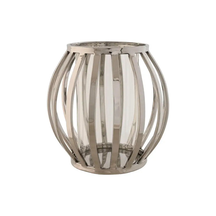 Candleholder Home ESPRIT Silver Crystal Steel 19 x 19 x 19 cm - Декорация и Осветление<<<Дом Градина<<<BigBuy&&&Свещи и