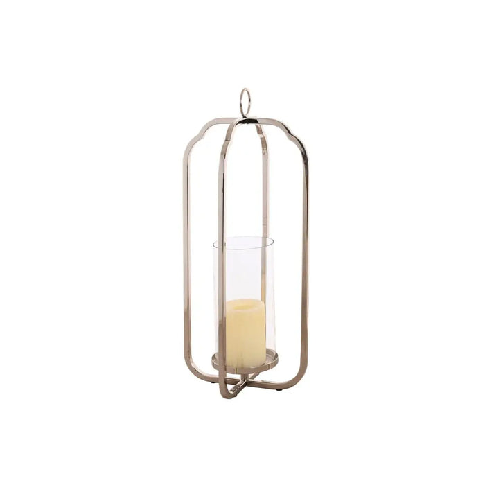 Candleholder Home ESPRIT Silver Crystal Steel 21 x 21 x 49 cm - Декорация и Осветление<<<Дом Градина<<<BigBuy&&&Свещи и