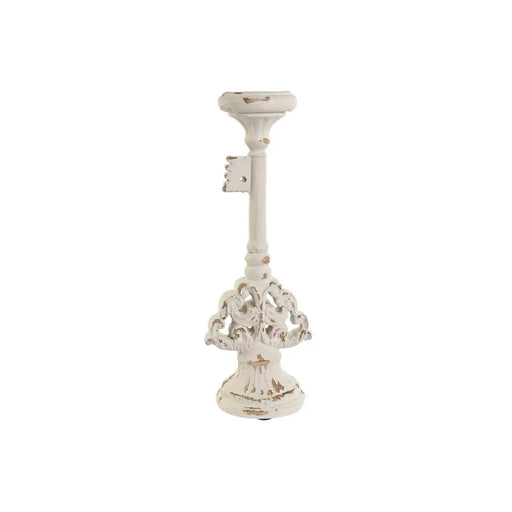 Candleholder Home ESPRIT White Resin 18 x 18 x 50 cm 18 x 15 x 51,5 cm - Декорация и Осветление<<<Дом