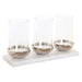 Candleholder Home ESPRIT White Silver Crystal Marble 40 x 13 x 22 cm - Декорация и Осветление<<<Дом