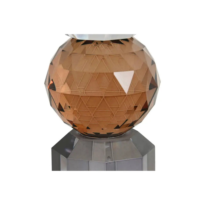 Candleholder Home ESPRIT Yellow Grey Crystal 7 x 7 x 20 cm - Декорация и Осветление<<<Дом Градина<<<BigBuy&&&Свещи и