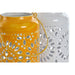 Candleholder Home ESPRIT Yellow White Iron 15 x 15 x 26 cm (2 Units) - Декорация и Осветление<<<Дом