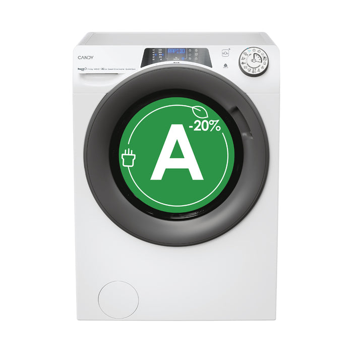 Washing Machine with Dryer CANDY RPW 4966 BWR8-S 1400 rpm, INVERTER MOTOR