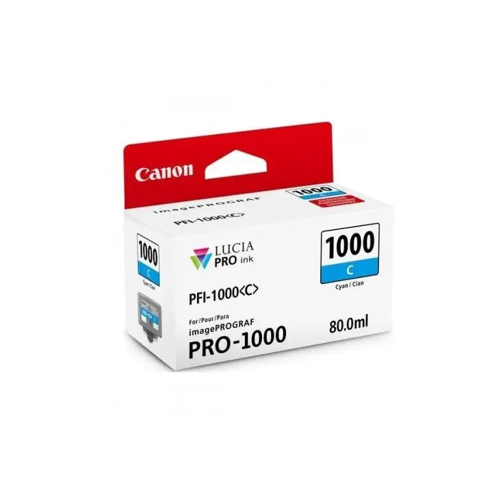 CANON 2LB PFI-1000pc Ink Photo cyan standard capacity 80ml 1-pack iPF1000 - LFP мастила и LFP мастилени