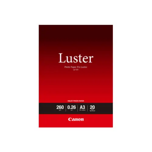 CANON LU-101 260g/m2 A3 20 sheets 1-pack luster paper - Офис и Фото хартии<<<Консумативи - Хартия<<<Печат Сканиране и