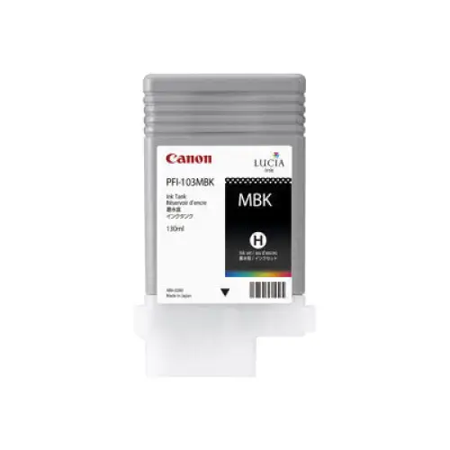 CANON PFI-103MBK ink cartridge matte black standard capacity 130ml 1-pack - LFP мастила и LFP мастилени