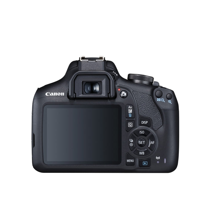 Canon EOS 2000D, black + EF-s 18-55mm f/3.5-5.6 IS II + EF 75-300 mm f/4.0-5.6 III