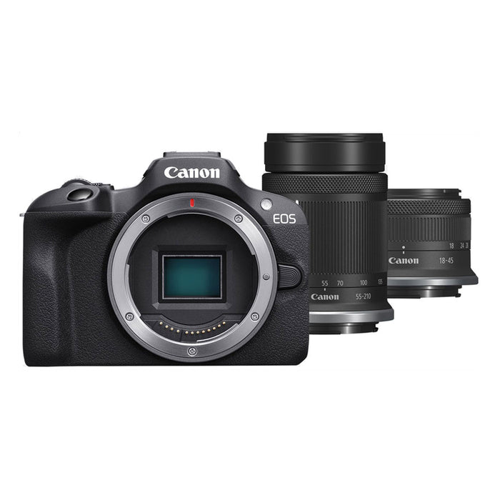 Mirrorless camera CANON EOS R100+RF-S18-45+RF-S 55-210 24.1 MPx, WI-FI, MIRRORLESS