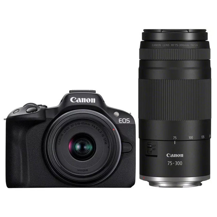 Mirrorless camera CANON EOS R50 BK+RF-S18-45+RF75-300 MIRRORLESS