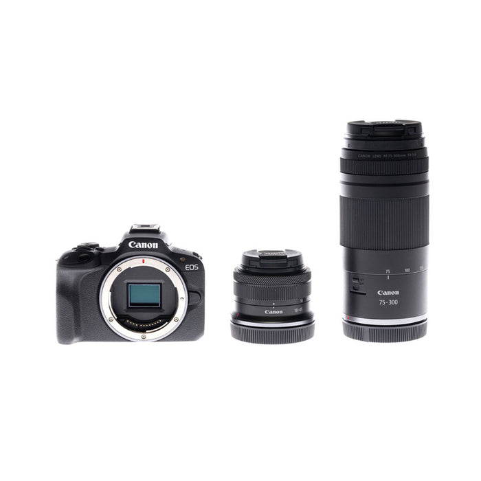Mirrorless camera CANON EOS R50 BK+RF-S18-45+RF75-300 MIRRORLESS