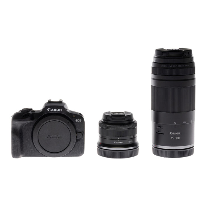 Mirrorless camera CANON EOS R100+RF-S18-45 +RF 75-300 MIRRORLESS