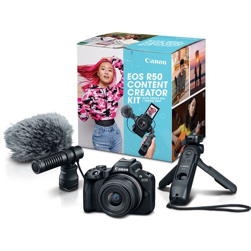 Mirrorless camera CANON EOS R50+RF-S 18-45 CREATOR KIT 24.2 MPx, WI-FI, MIRRORLESS
