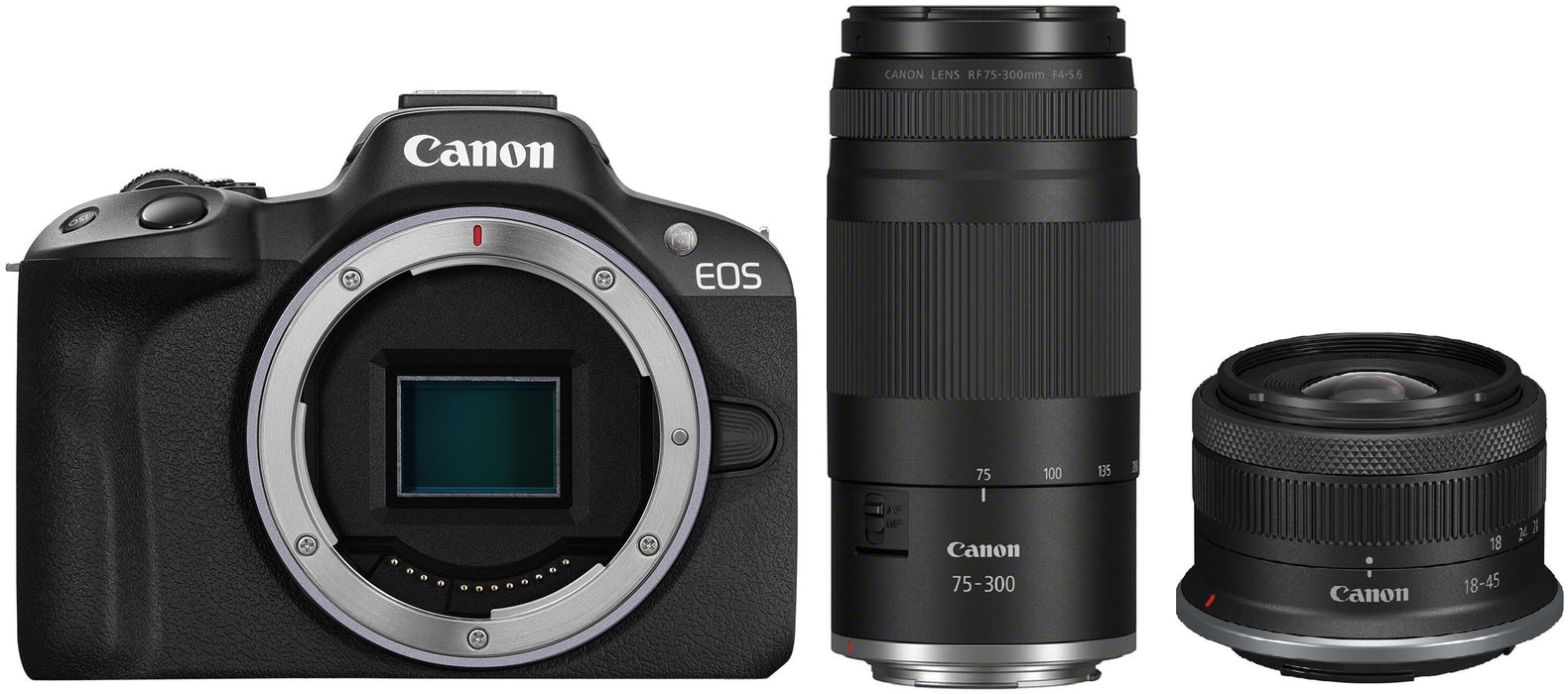 Mirrorless camera CANON EOS R50 BK+RF-S18-45+RF75-300 MIRRORLESS