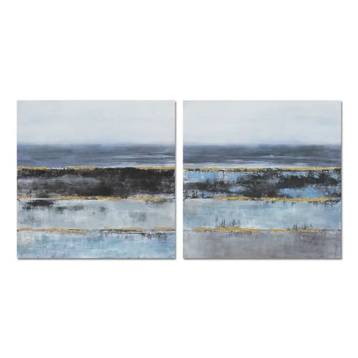 Canvas DKD Home Decor Abstract Modern (80 x 3 x 80 cm) (2 Units) - Декорация и Осветление<<<Дом