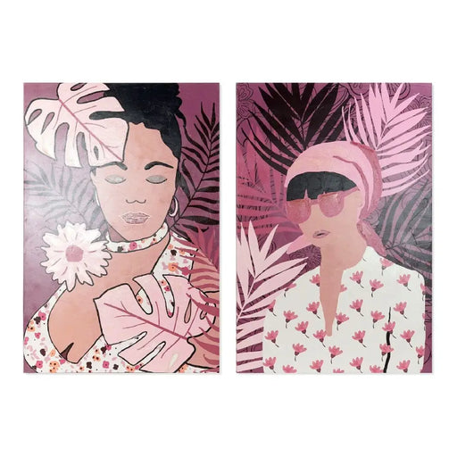 Canvas DKD Home Decor African Pinewood Canvas 80 x 3 x 120 cm - Декорация и Осветление<<<Дом Градина<<<BigBuy&&&Картини