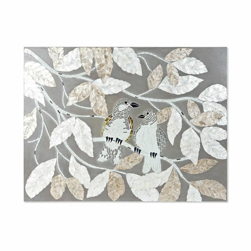 Canvas DKD Home Decor Beige Grey Leaf of a plant 90 x 4 x 70 cm - Декорация и Осветление<<<Дом