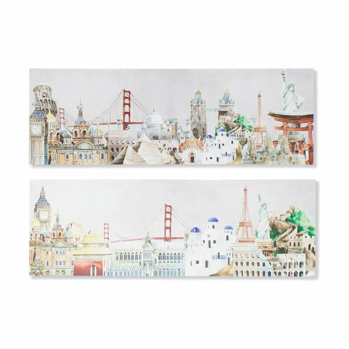 Canvas DKD Home Decor Canvas MDF Wood 90 x 2 x 30 cm - Декорация и Осветление<<<Дом Градина<<<BigBuy&&&Картини и