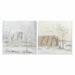 Canvas DKD Home Decor Pinewood Canvas 100 x 3,8 x 100 cm (2 Pieces) - Декорация и Осветление<<<Дом