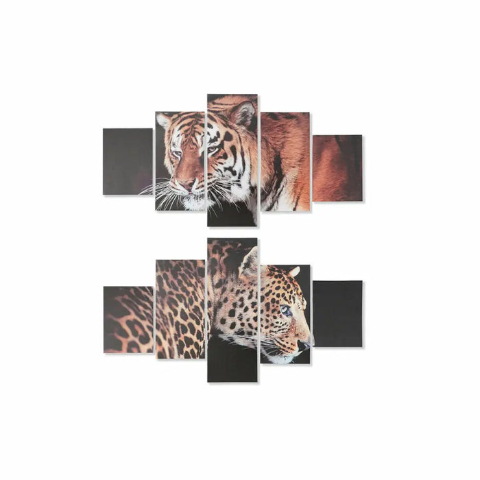 Canvas DKD Home Decor Pinewood Canvas 150 x 2 x 80 cm Tiger - Декорация и Осветление<<<Дом Градина<<<BigBuy&&&Картини и