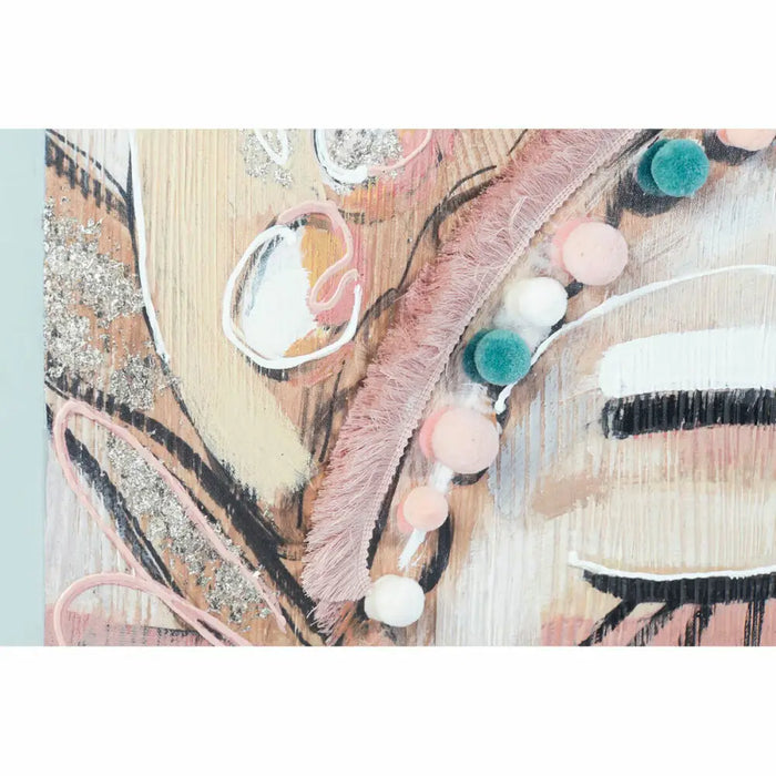 Canvas DKD Home Decor Pinewood Canvas 90 x 3,7 x 90 cm - Декорация и Осветление<<<Дом Градина<<<BigBuy&&&Картини и