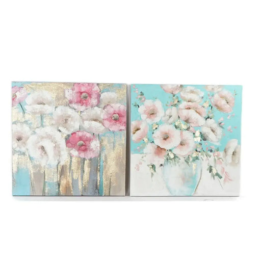 Canvas DKD Home Decor Pinewood Canvas 99,5 x 3,5 x 99,5 cm (2 Pieces) - Декорация и Осветление<<<Дом