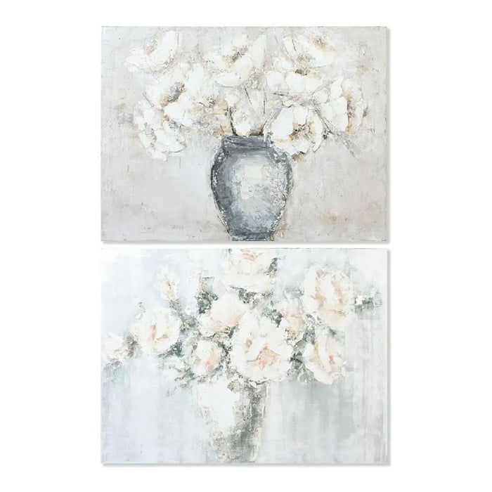 Canvas DKD Home Decor Vase Pinewood Canvas 120 x 3,8 x 90 cm (2 Pieces) - Декорация и Осветление<<<Дом