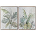 Canvas DKD Home Decor White Green Palms Tropical 100 x 4 x 140 cm (2 Units) - Декорация и Осветление<<<Дом