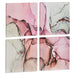 Canvas Gift Decor Canvas 35 x 7 x 35 cm Pink Marble (4 Pieces) (6 Units) - Декорация и Осветление<<<Дом