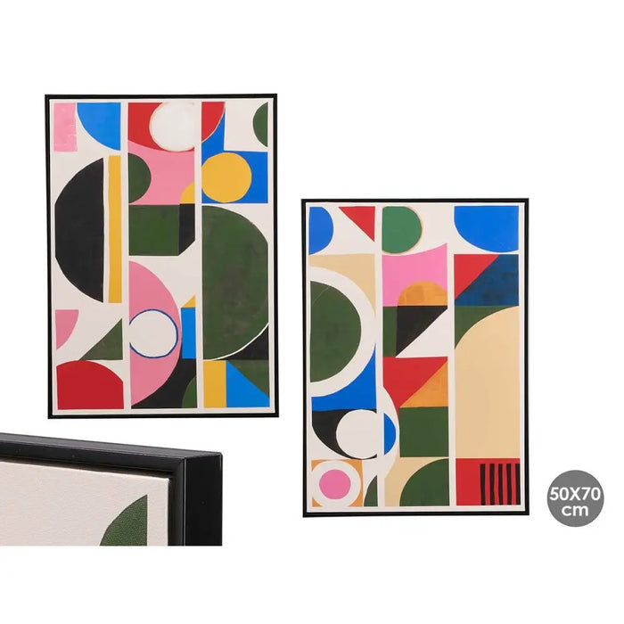 Canvas Gift Decor Abstract 50 x 3 x 70 cm (4 Units) - Декорация и Осветление<<<Дом Градина<<<BigBuy&&&Картини и