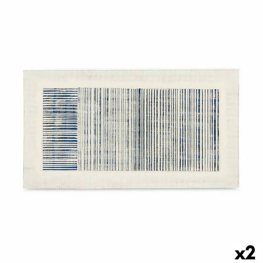Canvas Gift Decor Blue White Stripes With relief 110 x 60 x 2,5 cm (2 Units) - Декорация и Осветление<<<Дом