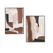 Canvas Gift Decor Brown Beige Abstract 50 x 3 x 70 cm (4 Units) - Декорация и Осветление<<<Дом