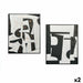 Canvas Gift Decor Lovers White Black 70 x 3,5 x 90 cm (2 Units) - Декорация и Осветление<<<Дом