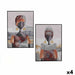 Canvas Gift Decor Red Grey Orange Lady 50 x 3 x 70 cm (4 Units) - Декорация и Осветление<<<Дом