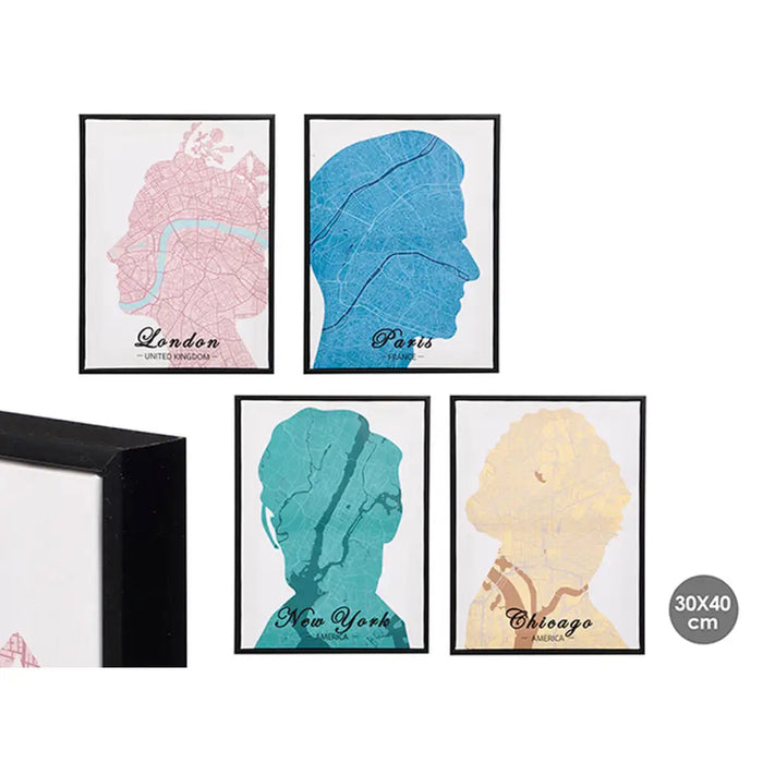 Canvas Gift Decor Royalty 30 x 3 x 40 cm (8 Units) - Декорация и Осветление<<<Дом Градина<<<BigBuy&&&Картини и