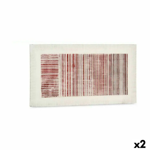 Canvas Gift Decor White Pink Stripes With relief 110 x 60 x 2,5 cm (2 Units) - Декорация и Осветление<<<Дом
