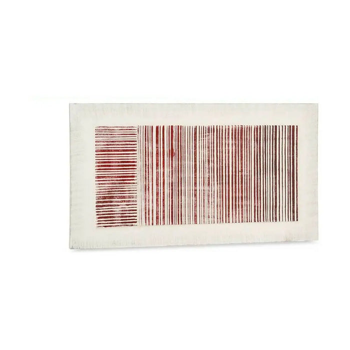 Canvas Gift Decor White Pink Stripes With relief 110 x 60 x 2,5 cm (2 Units) - Декорация и Осветление<<<Дом