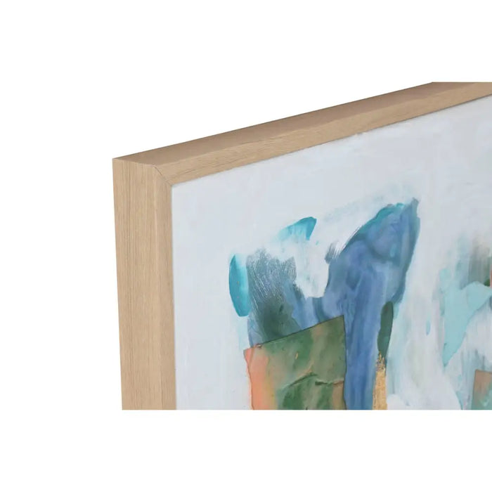 Canvas Home ESPRIT Blue Pink polystyrene Canvas Abstract Modern 94 x 4 x 123,5 cm (2 Units) - Декорация и