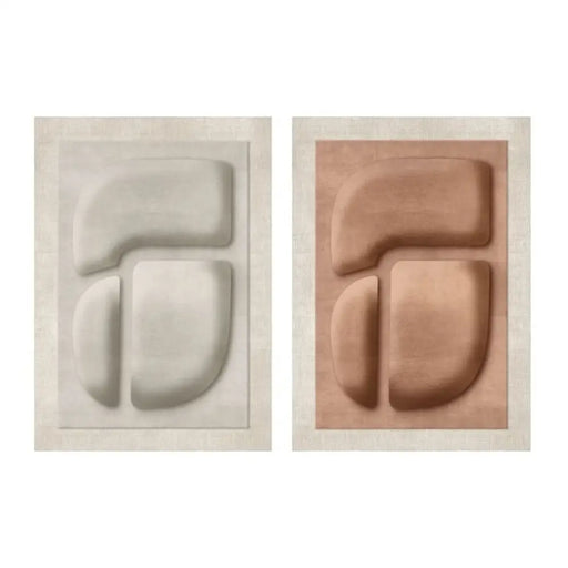 Canvas Home ESPRIT Brown Beige Abstract Scandinavian 80 x 3 x 120 cm (2 Units) - Декорация и Осветление<<<Дом