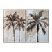 Canvas Home ESPRIT Brown Beige Golden Palms Tropical (2 Units) - Декорация и Осветление<<<Дом