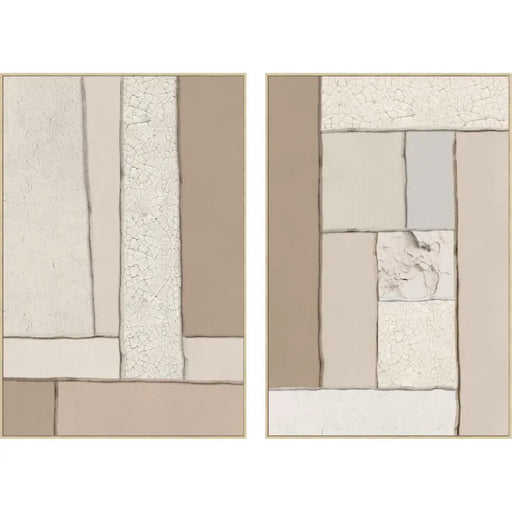 Canvas Home ESPRIT Brown Beige Modern Scandinavian (2 Units) - Декорация и Осветление<<<Дом Градина<<<BigBuy&&&Картини