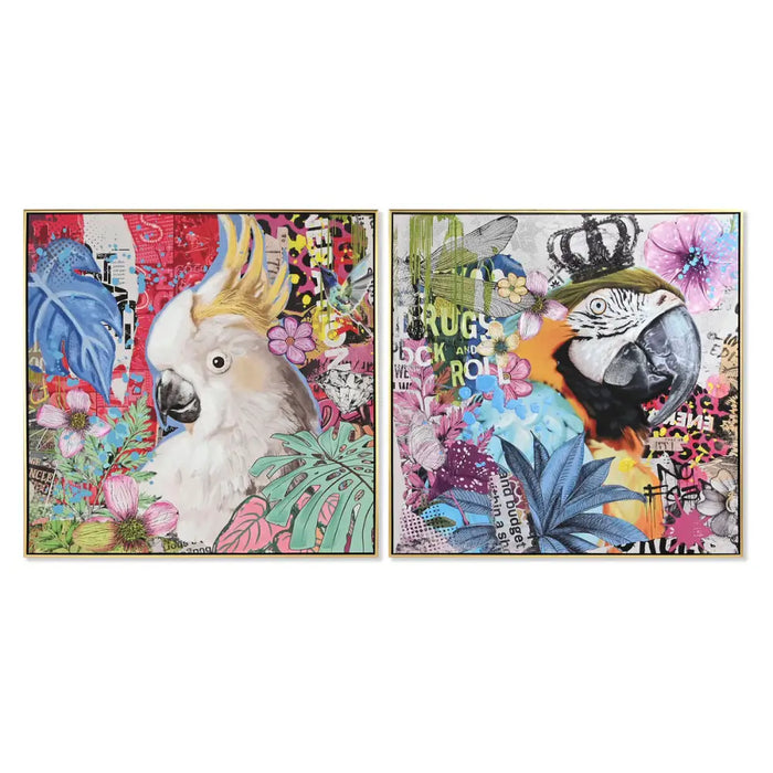 Canvas Home ESPRIT Fir polystyrene Canvas 82 x 4,5 x 82 cm 80 x 3,5 x 80 cm - Декорация и Осветление<<<Дом