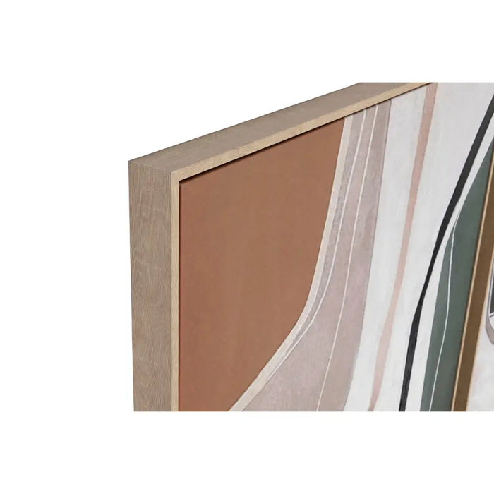 Canvas Home ESPRIT Green Beige Grey Terracotta Abstract Urban (2 Units) - Декорация и Осветление<<<Дом