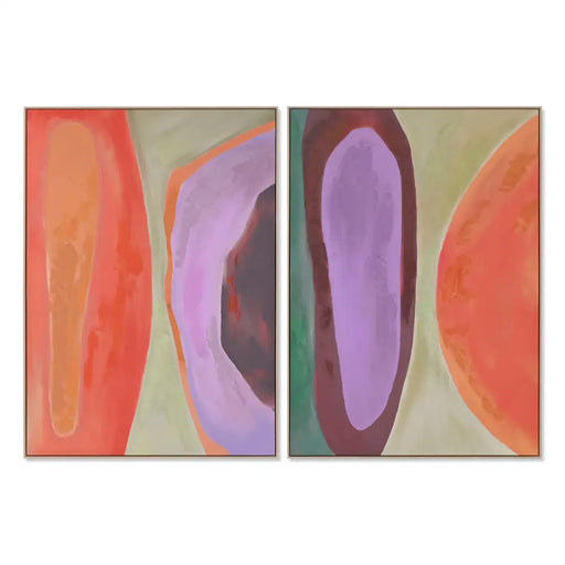 Canvas Home ESPRIT Orange Light mauve Modern Urban 100 x 4 x 140 cm (2 Units) - Декорация и Осветление<<<Дом